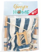 Ginger Home Leagan din lemn pentru copii tip sezlong Style Swingsezut moale cu husa din bumbac utilizare interiorexterior greutate admisa 70 kg franghii reglabile