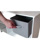 Ginger Home Mobilier depozitare pentru copii cu 6 cutii textile WhiteGrey