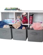 Ginger Home Mobilier depozitare pentru copii cu 6 cutii textile WhiteGrey