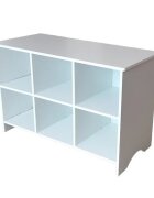 Ginger Home Mobilier depozitare pentru copii cu 6 cutii textile WhiteGrey