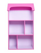 Ginger Home Organizator copii Dreams tip casuta din lemn pentru jucarii si carti cu 5 compartimente cadru robust din MDF cu colturi si margini rotunjitedimensiuni 54x27x915 cm