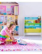 Ginger Home Organizator cu rafturi pentru carti si reviste din lemn Mermaid