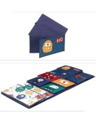Ginger Home Organizator din lemn pentru copii Monster pentru jucarii cu 9 cutii textile detasabilecolturi si margini rotunjitedimensiune 92x30x60 cm
