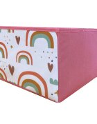 Ginger Home Organizator din lemn pentru copii Super Girl pentru jucarii cu 9 cutii textile detasabilecolturi si margini rotunjitedimensiune 92x30x60 cm