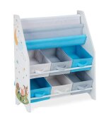 Ginger Home Organizator din lemn pentru jucarii si carti cu 6 cutii Forest