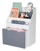 Ginger Home Organizator din lemn pentru jucarii si carti WhiteGrey