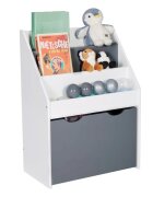 Ginger Home Organizator din lemn pentru jucarii si carti WhiteGrey