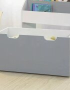 Ginger Home Organizator din lemn pentru jucarii si carti WhiteGrey