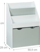 Ginger Home Organizator din lemn pentru jucarii si carti WhiteGrey