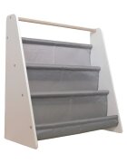 Ginger Home Organizator Nursery White din MDF si lemn de pin pentru carti si reviste copiijucariimateriale didactice si alte obiecte micidesign portabil cu manerdimensiune 60X25X60 cm
