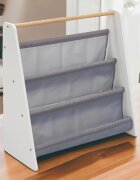 Ginger Home Organizator Nursery White din MDF si lemn de pin pentru carti si reviste copiijucariimateriale didactice si alte obiecte micidesign portabil cu manerdimensiune 60X25X60 cm