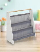 Ginger Home Organizator Nursery White din MDF si lemn de pin pentru carti si reviste copiijucariimateriale didactice si alte obiecte micidesign portabil cu manerdimensiune 60X25X60 cm