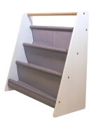 Ginger Home Organizator Nursery White din MDF si lemn de pin pentru carti si reviste copiijucariimateriale didactice si alte obiecte micidesign portabil cu manerdimensiune 60X25X60 cm