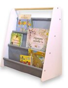 Ginger Home Organizator Nursery White din MDF si lemn de pin pentru carti si reviste copiijucariimateriale didactice si alte obiecte micidesign portabil cu manerdimensiune 60X25X60 cm