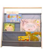 Ginger Home Organizator Nursery White din MDF si lemn de pin pentru carti si reviste copiijucariimateriale didactice si alte obiecte micidesign portabil cu manerdimensiune 60X25X60 cm
