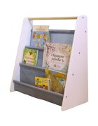 Ginger Home Organizator Nursery White din MDF si lemn de pin pentru carti si reviste copiijucariimateriale didactice si alte obiecte micidesign portabil cu manerdimensiune 60X25X60 cm