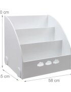 Ginger Home Organizator pentru carti si reviste Cloud White
