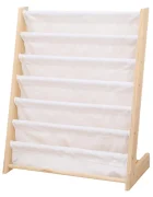 Ginger Home Organizator pentru cartireviste copii Natur cu 6 rafturidimensiune 64x30x79 cm