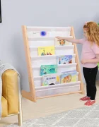 Ginger Home Organizator pentru cartireviste copii Natur cu 6 rafturidimensiune 64x30x79 cm