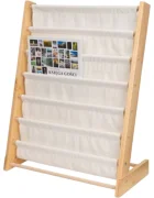 Ginger Home Organizator pentru cartireviste copii Natur cu 6 rafturidimensiune 64x30x79 cm