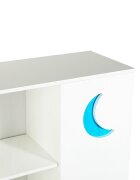 Ginger Home Organizator pentru jucarii si carti cu polite si 3 cutii depozitare Sky