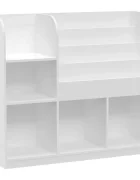 Ginger Home Organizator pentru jucarii si carti Montessori Alb cu 3 cutii4 rafturi carti si 2 politerealizat din mdfdimensiune 92x30x80 cm