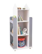 Ginger Home Organizator pentru jucarii si carti tip raft rotativ cu 4 nivele Rocket
