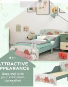 Ginger Home Pat junior din lemn 130x70 cm cu laterale protectie Forest