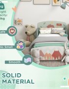 Ginger Home Pat junior din lemn 130x70 cm cu laterale protectie Forest