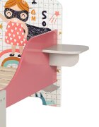 Ginger Home Pat junior din lemn 140x70 cm cu laterale protectie si polita Super Girl