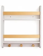 Ginger Home Raft 2in1 organizator jucariicartiaccesorii si cuier pentru copii Wall Storage Albrealizat din lemn