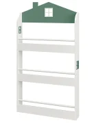 Ginger Home Raft organizator pentru carti si reviste model Casuta Montessori cu 3 rafturirealizat din MDFdimensiune 60x12x106 cm