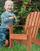 Ginger Home Scaun tip sezlong de gradina din lemn Adirondack