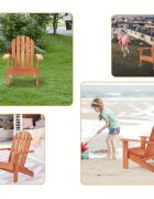 Ginger Home Scaun tip sezlong de gradina din lemn Adirondack
