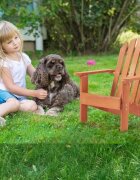 Ginger Home Scaun tip sezlong de gradina din lemn Adirondack
