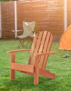 Ginger Home Scaun tip sezlong de gradina din lemn Adirondack