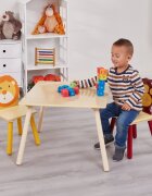Ginger Home Set masuta cu 2 scaunele din lemn Animals