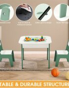 Ginger Home Set masuta cu 2 scaunele din lemn Forest cu blat multifunctional pentru Legotabla neagra si albacompartiment de depozitare pentru blocuri constructiijucariicartiaccesoriiideal pentru cresacolt de studiu