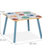 Ginger Home Set masuta cu 2 scaunele din lemn Monsters