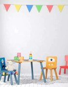 Ginger Home Set masuta cu 2 scaunele din lemn Monsters