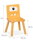 Ginger Home Set masuta cu 2 scaunele din lemn Monsters
