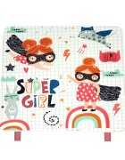 Ginger Home Set masuta cu 2 scaunele din lemn Super Girl