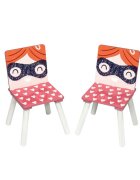 Ginger Home Set masuta cu 2 scaunele din lemn Super Girl