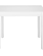 Ginger Home Set masuta cu 4 scaunele din lemn Albmargini rotunjitedesign scandinav elegantpotrivit pentru luat masaactivitatitemegradinitaafter school