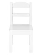 Ginger Home Set masuta cu 4 scaunele din lemn Albmargini rotunjitedesign scandinav elegantpotrivit pentru luat masaactivitatitemegradinitaafter school