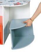 Ginger Home Set masuta cu 4 scaunele din lemn cu design compact Dogs