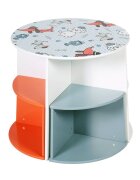 Ginger Home Set masuta cu 4 scaunele din lemn cu design compact Dogs