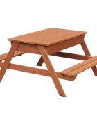Ginger Home Set masuta de gradina cu bancute din lemn si cutie pentru nisip