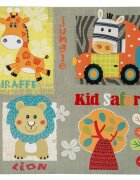 Ginger Home Set masuta si 2 scaunele cu spatar din lemn Safari Margini rotunjitepotrivit pentru activitatitemegradinitaafter schoolgreutate suportata 40kg