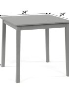 Ginger Home Set masuta si 2 scaunele cu spatar pentru copii Gri din lemn margini rotunjitepotrivit pentru activitatitemegradinitaafter schoolgreutate suportata 40kg